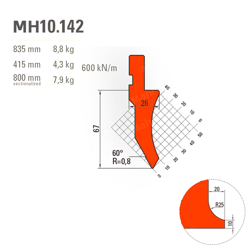 折弯模具-折弯上模MH10.142