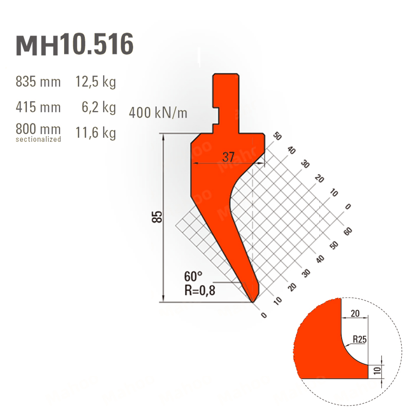 折弯模具-折弯上模MH10.516