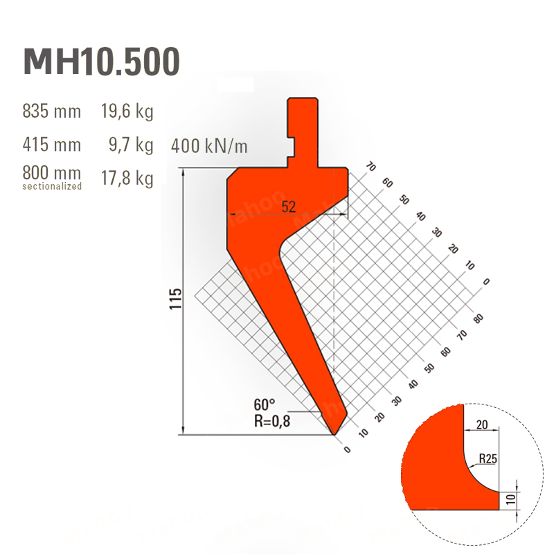 折弯模具-折弯上模MH10.500