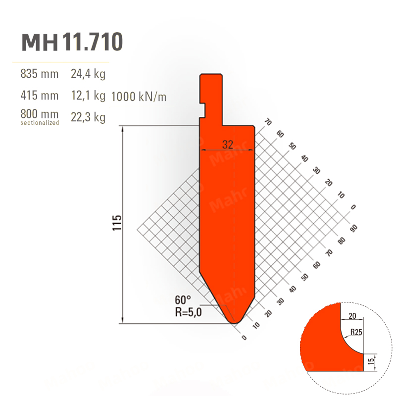 折弯模具-折弯上模MH11.710