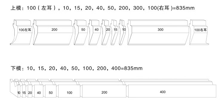 折弯机模具分段